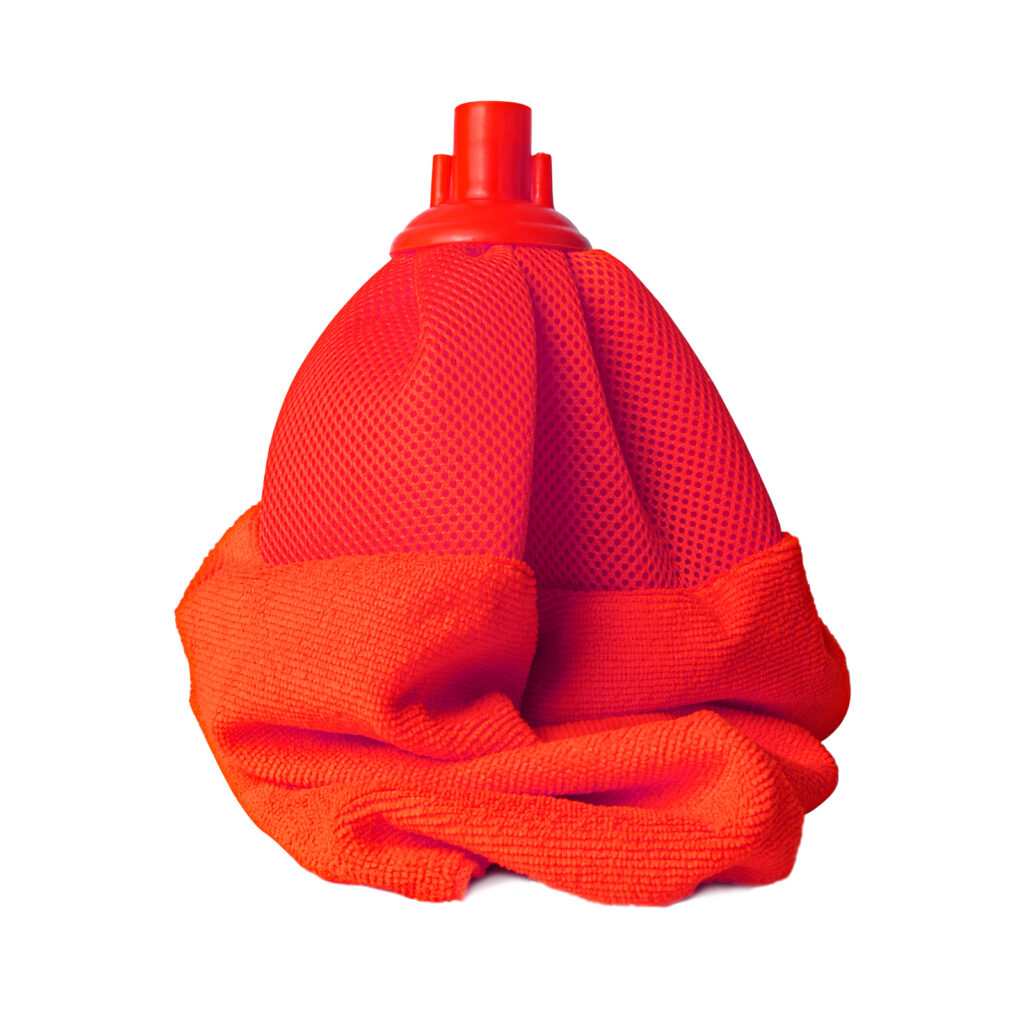 Mop "Tornado" in microfibra e rete rosso 123 gr | Briantina Professional