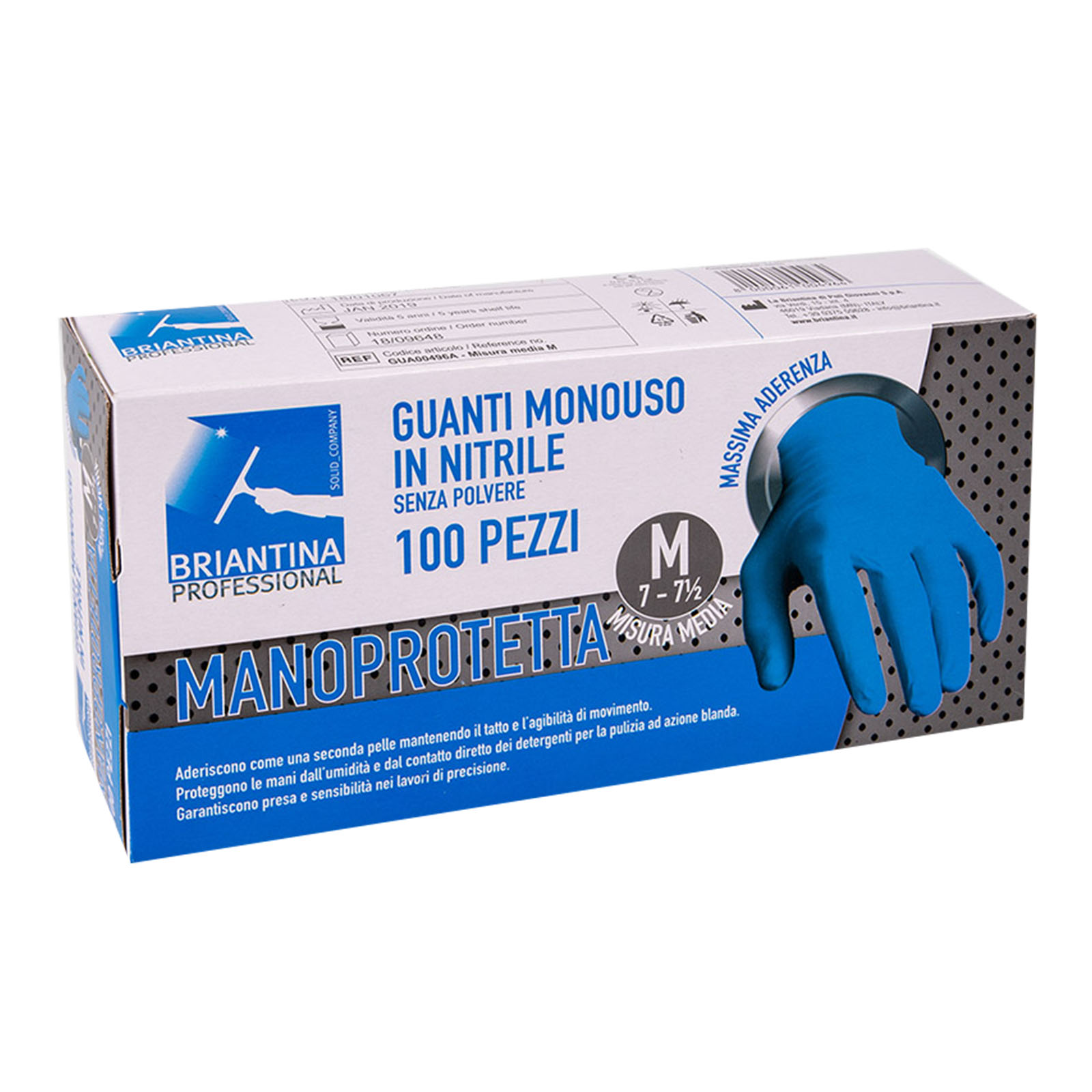 Guanti Nitrile "Manoprotetta" M - 100 pezzi