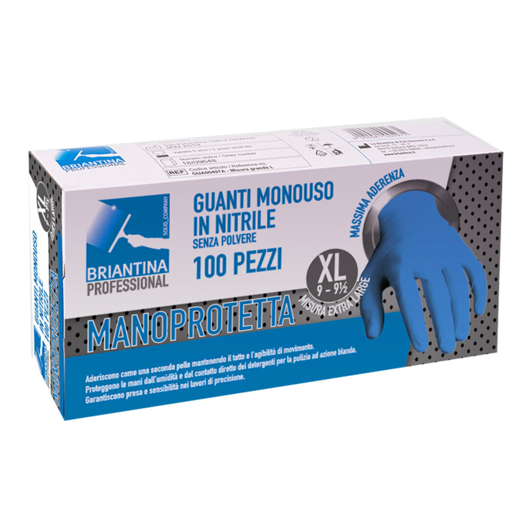Guanti Nitrile "Manoprotetta" XL - 100 pezzi