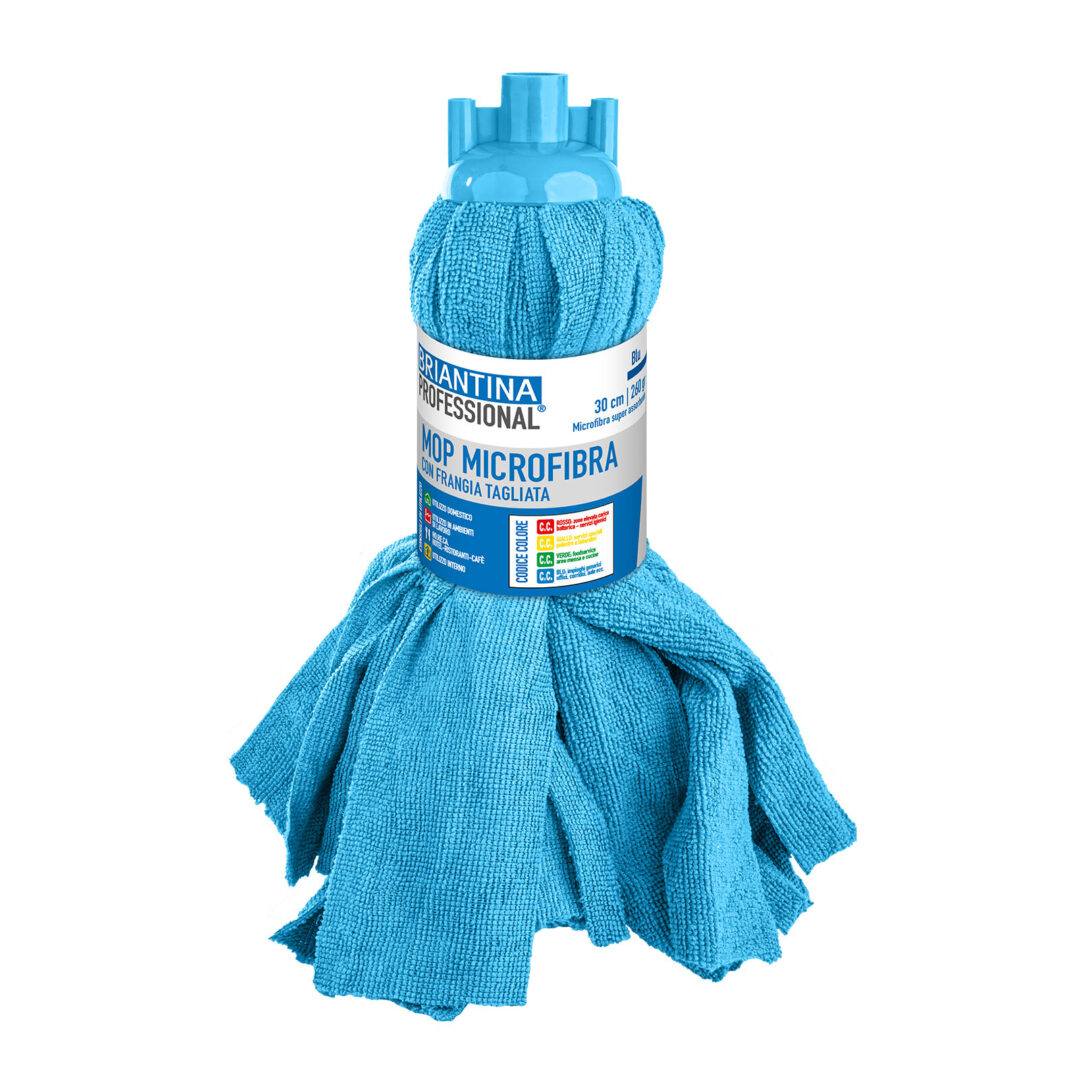 Mop Microfibra a Frangia Tagliata Blu