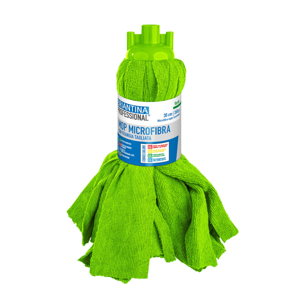 Mop Microfibra a Frangia Tagliata Verde