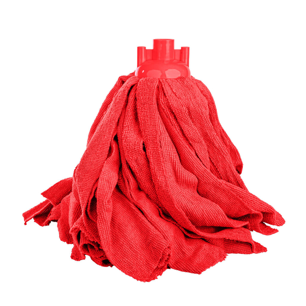 Mop Microfibra a Frangia Tagliata Rossa