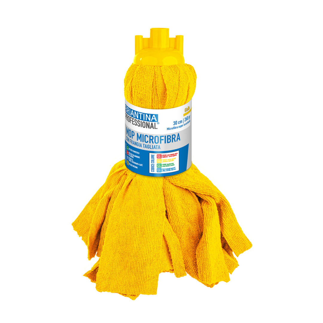Mop Microfibra a Frangia Tagliata Giallo