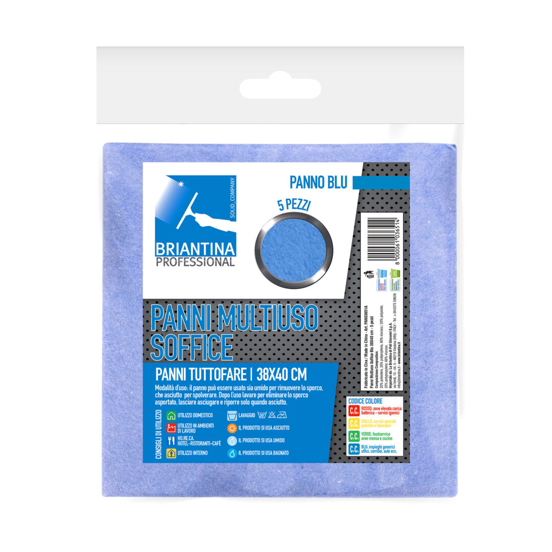 Panni Multiuso Soffice Blu - 5 pezzi 38 × 40 cm