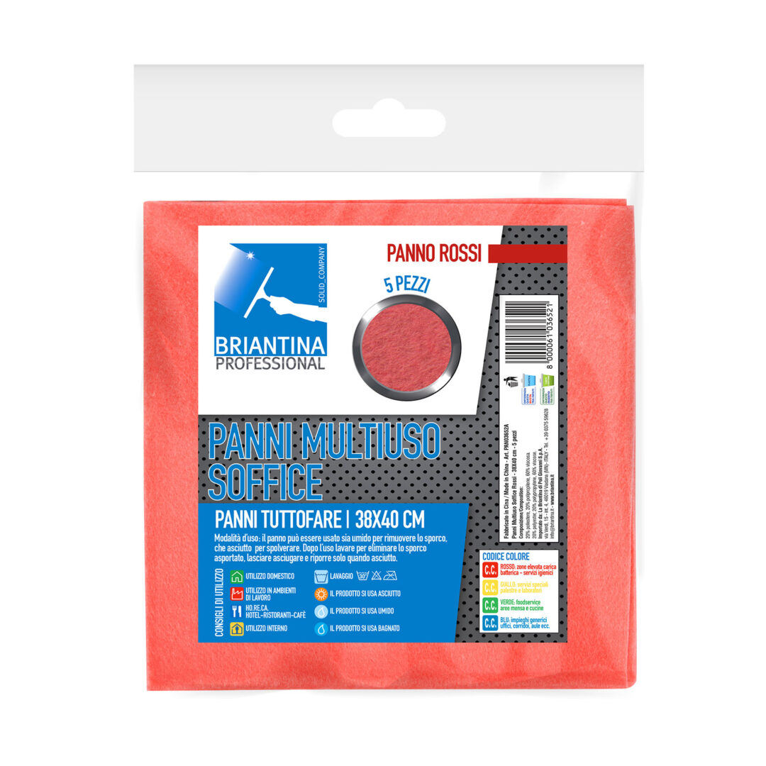 Panni Multiuso Soffice Rossi - 5 pezzi 38 × 40 cm