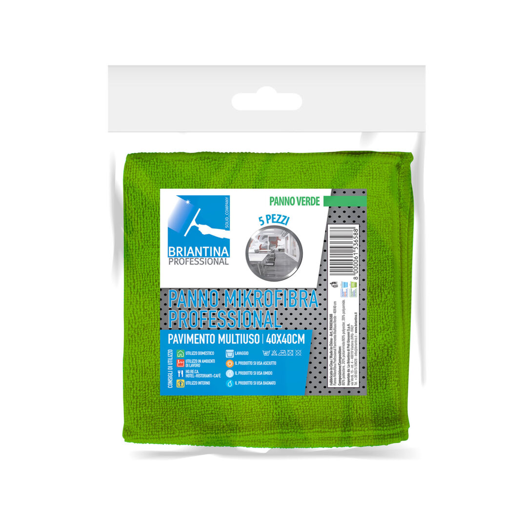 Panni Mikro Fibra Verdi - 5 pezzi 40 × 40 cm