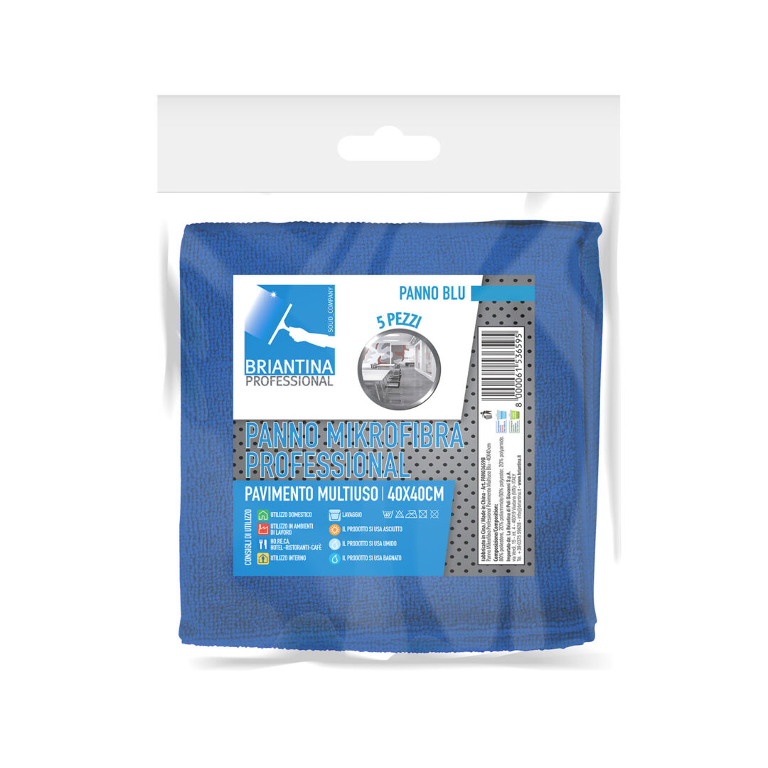 Panni Mikro Fibra Blu - 5 pezzi 40 × 40 cm