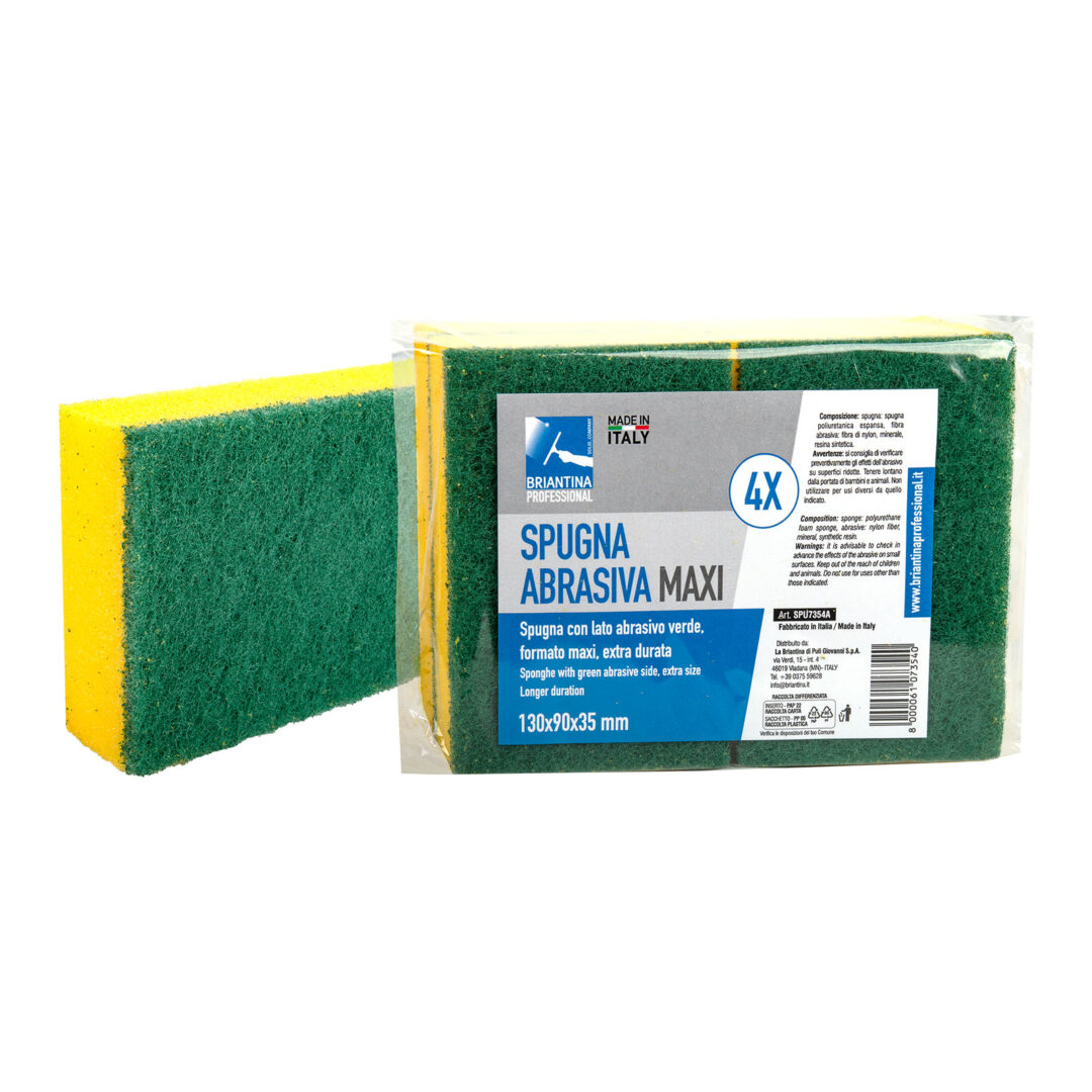 Spugna Maxi Fibra Verde - 4 pezzi